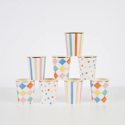 Colourful Pattern Cups | Boutique Ballooons