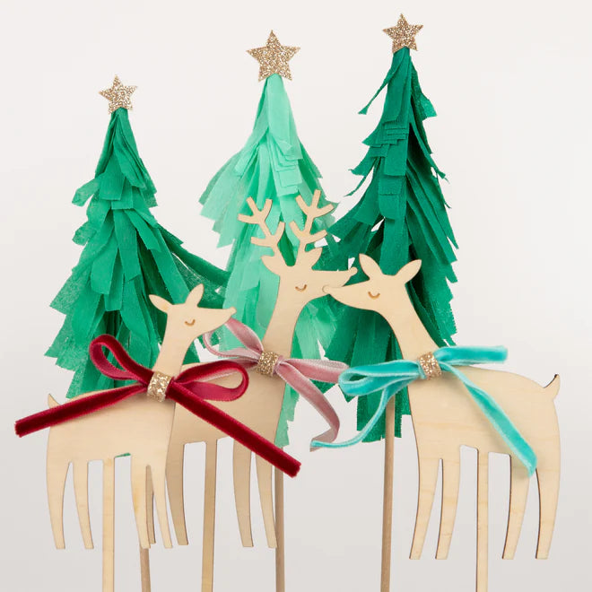 Reindeer Family Cake Toppers