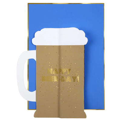 Happy Beerday Honeycomb Birthday Card