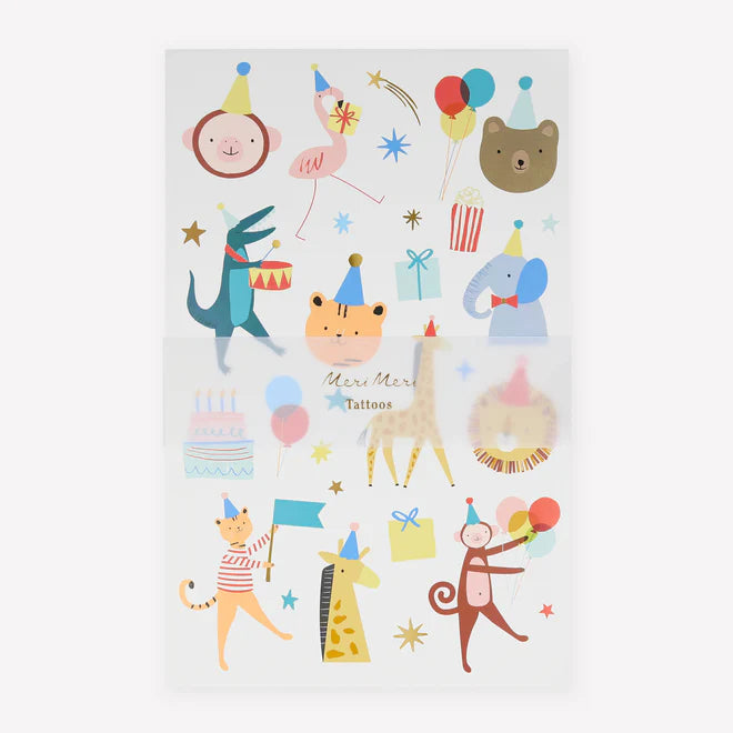 Animal Parade Tattoo Sheets