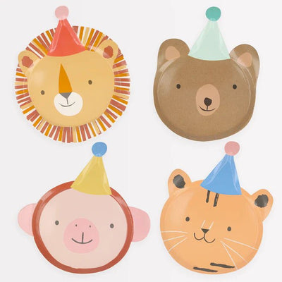 Animal Parade Die Cut Plates | Boutique Ballooons