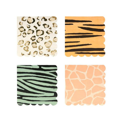 Safari Animal Print Large Napkins | Boutique Ballooons