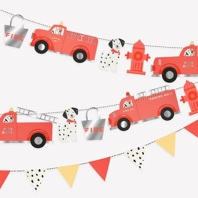 Fire Truck Garland | Boutique Ballooons