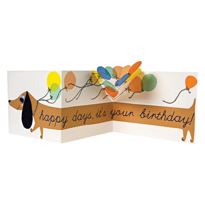 Sausage Dog Birthday Card | Boutique Ballooons