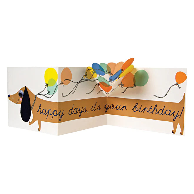 Sausage Dog Birthday Card | Boutique Ballooons