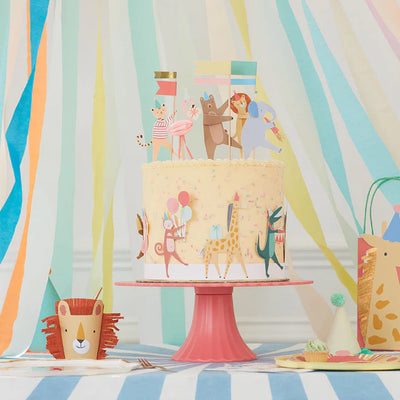 Animal Parade Cake Wrap & Toppers | Boutique Ballooons