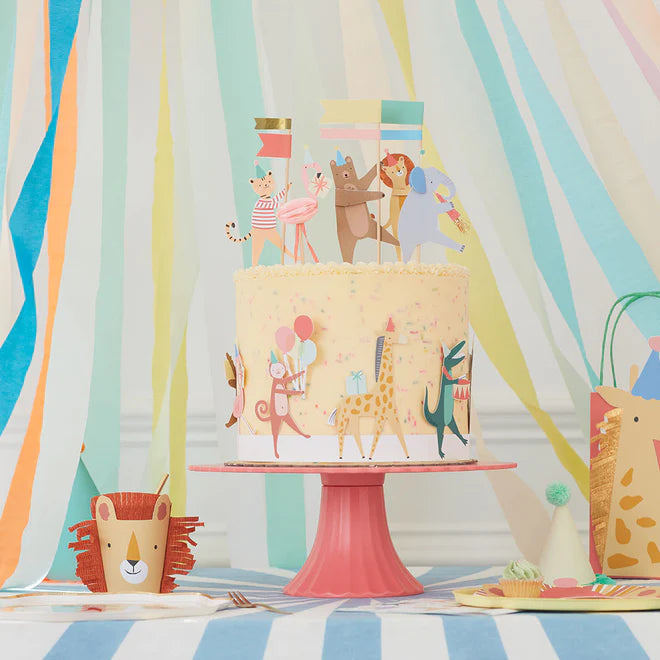 Animal Parade Cake Wrap & Toppers | Boutique Ballooons
