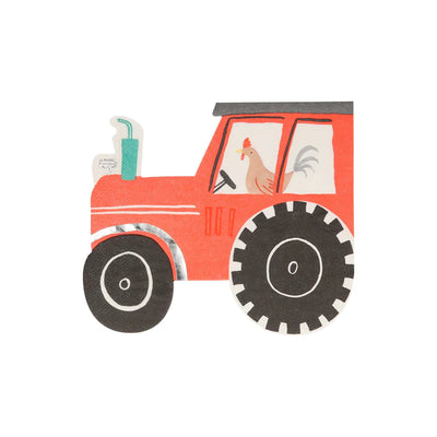 On The Farm Tractor Napkins | Boutique Ballooons