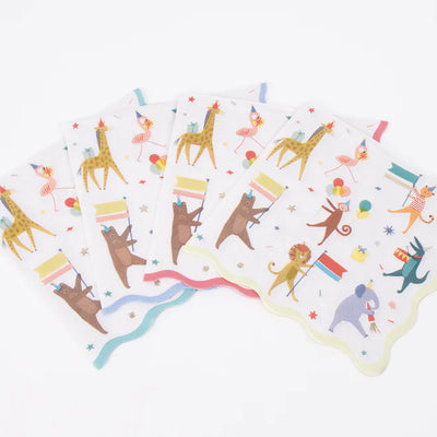 Animal Parade Large Napkins | Boutique Ballooons