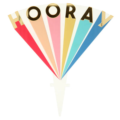 Hooray Acrylic Cake Topper