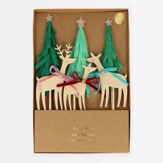 Reindeer Family Cake Toppers