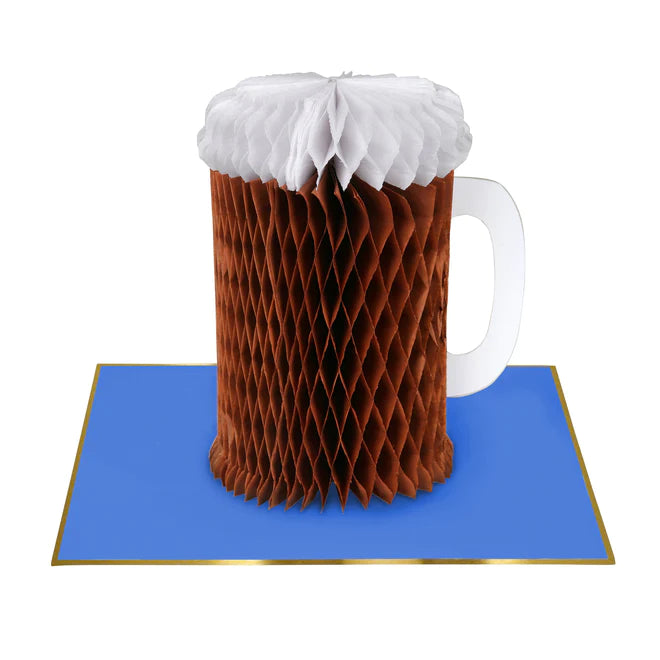 Happy Beerday Honeycomb Birthday Card