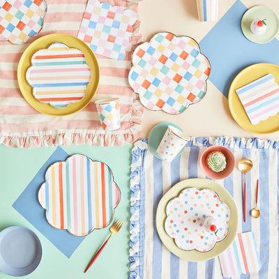 Colourful Pattern Dinner Plates