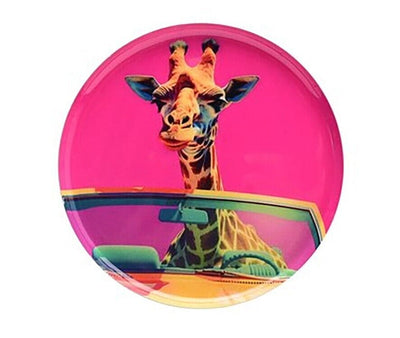 Love Plates, Deko-Teller, Porzellan, Motiv: Giraffe, pink, rund | Boutique Ballooons