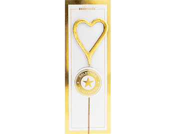 Herz mini gold weiß Goldstück Wondercandle® mini | Boutique Ballooons