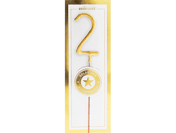 2 mini gold weiß Goldstück Wondercandle® mini