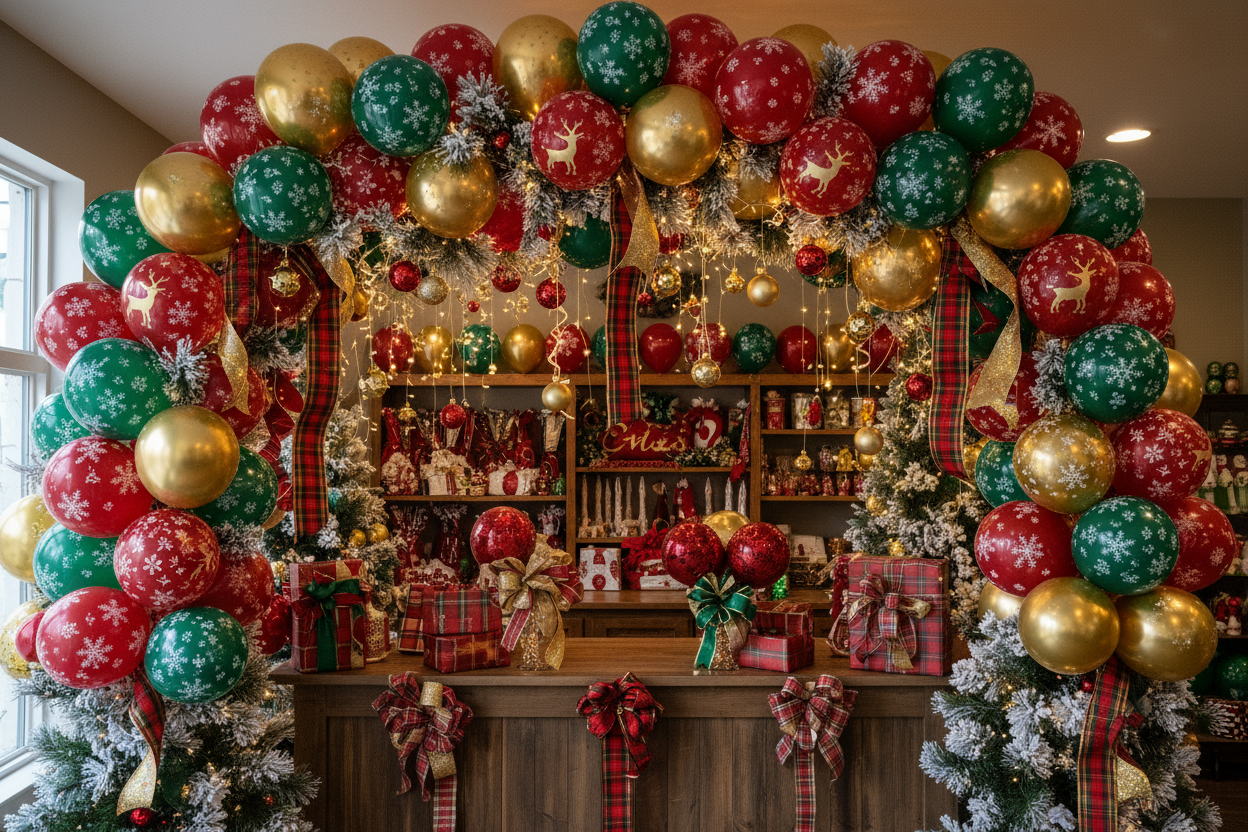 weihnachten mit ballons