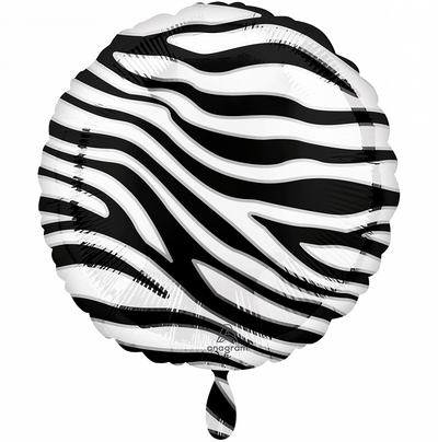 Zebra Print Rund - Boutique Ballooons