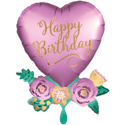 Birthday Satin Flowers - Boutique Ballooons