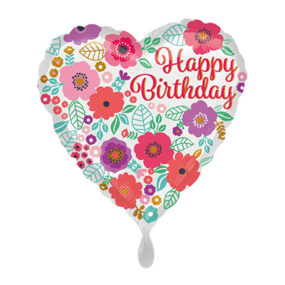 Happy Birthday Floral Print - Boutique Ballooons