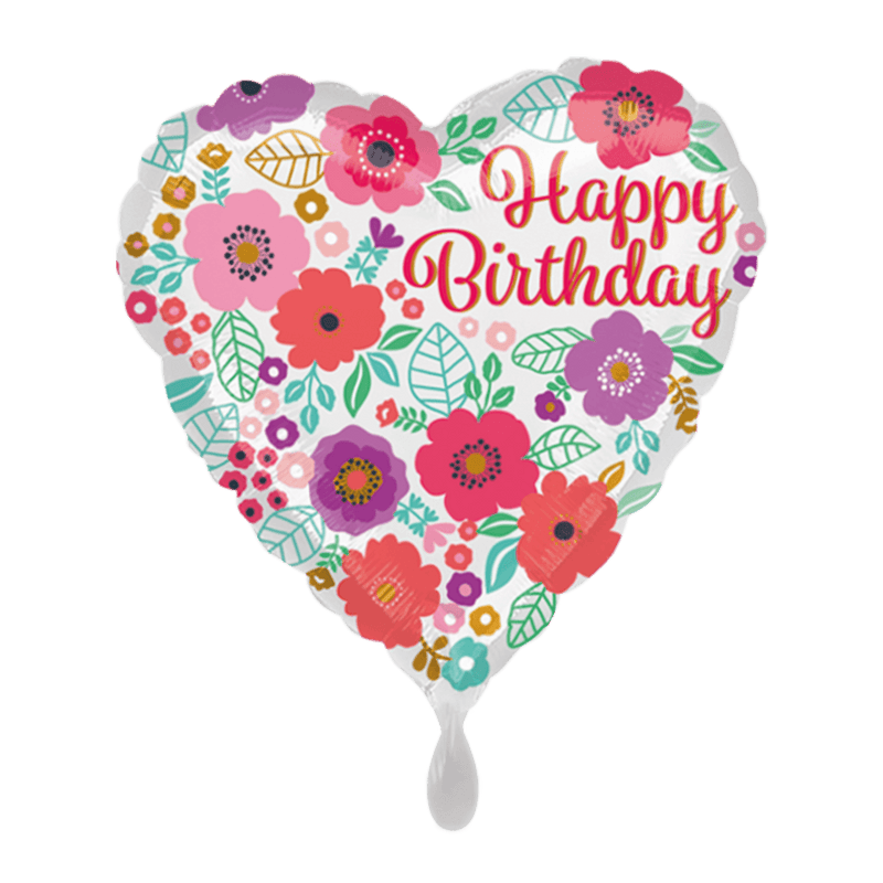 Happy Birthday Floral Print - Boutique Ballooons