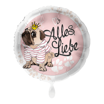 Mops Alles Liebe - Boutique Ballooons