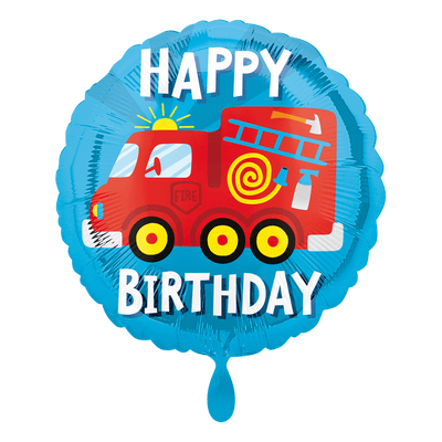 Happy Birthday Fire Truck - Boutique Ballooons