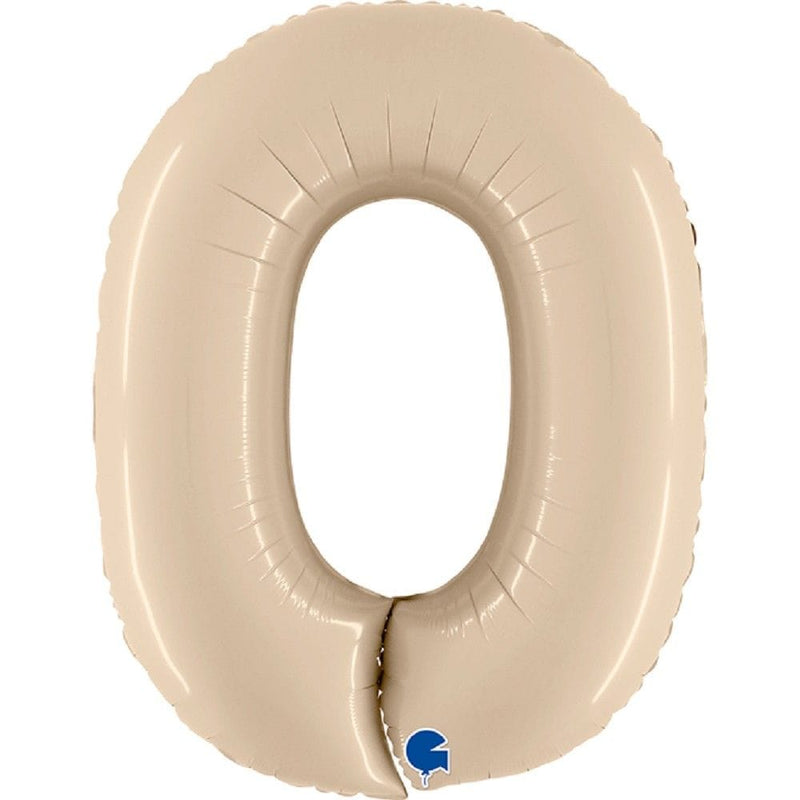 Zahlenballon 0 XXL  - Satin Cream | Boutique Ballooons