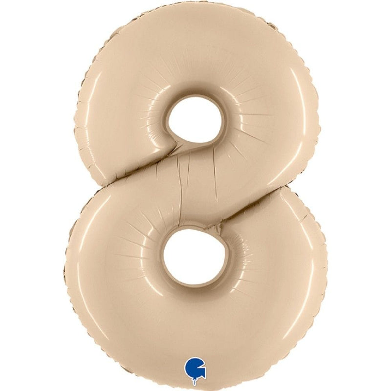 Zahlenballon 8 XXL  - Satin Cream