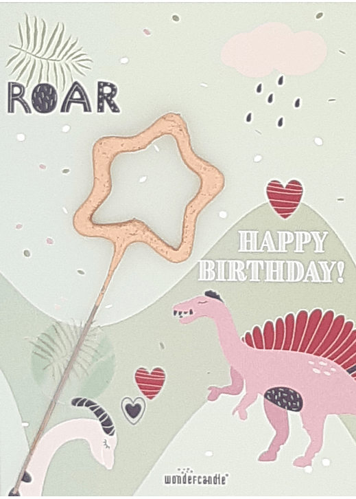 Roar Dino Happy Birthday Mini Wondercard