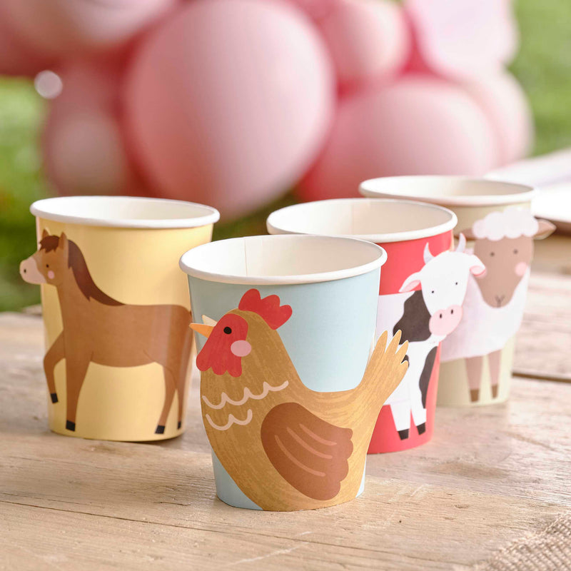 Farm Animals Paper Party Cups
