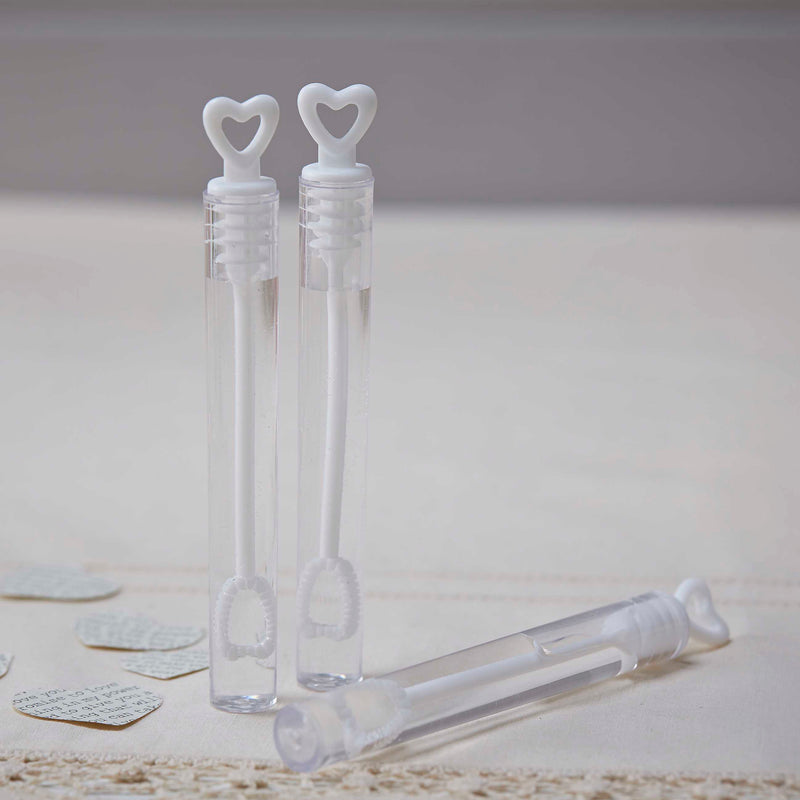 Heart Tube Wedding Bubbles