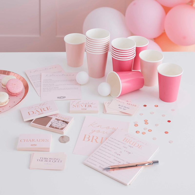 Rose Gold Foiled Hen Party Games Hamper