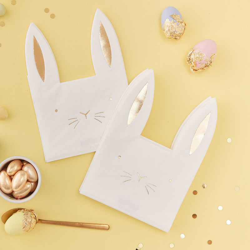 Easter Bunny Paper Shaped Napkins