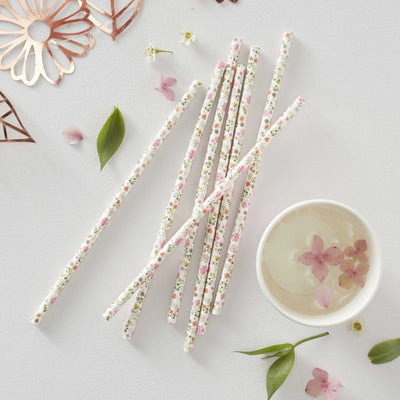 Floral Paper Straws - Ditsy Floral | Boutique Ballooons