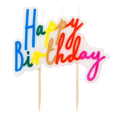 Talking Tables - Große Regenbogen-Kerze Happy Birthday | Boutique Ballooons