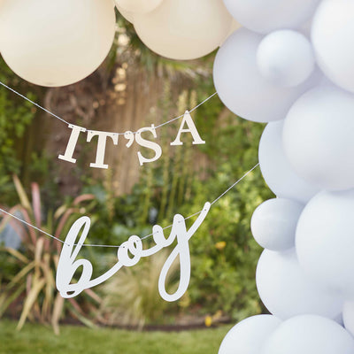 It's a Boy Baby Shower Bunting | Boutique Ballooons