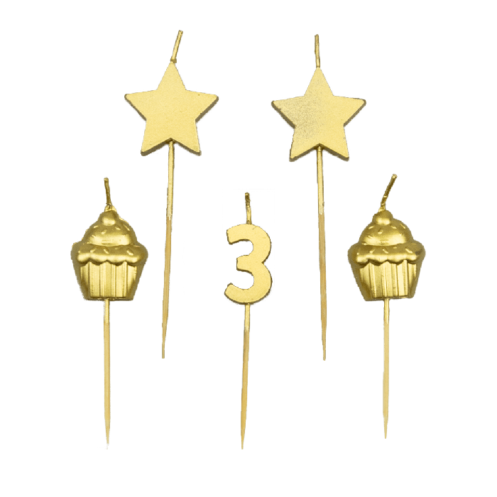 Birthday Cake Candles - 3 Years