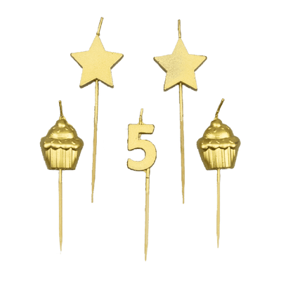 Birthday Cake Candles - 5 Years | Boutique Ballooons