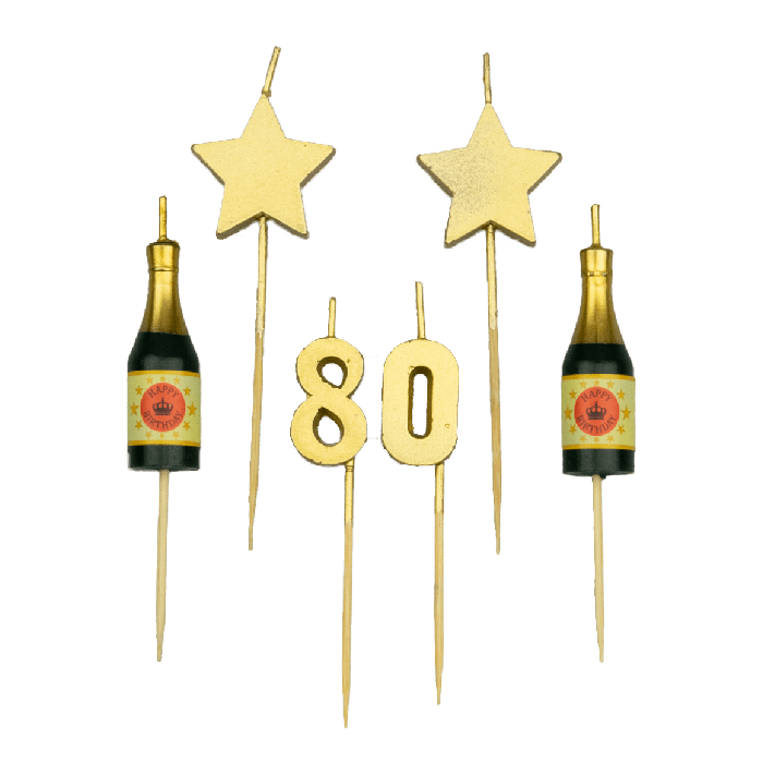Birthday Cake Candles - 80 Years