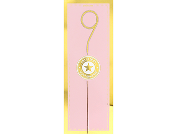 9 GIANT Goldstück rosa Wondercandle | Boutique Ballooons