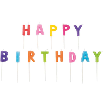 YEY! Let's Party Kerzen Happy Birthday Bunt | Boutique Ballooons