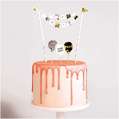 YEY! Let's Party Kuchendekoration Happy Birthday Classic | Boutique Ballooons