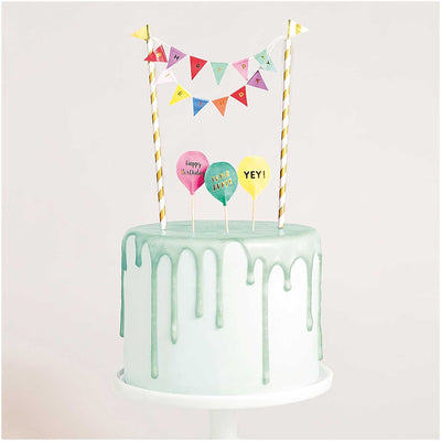YEY! Let's Party Kuchendekoration Happy Birthday multicolor | Boutique Ballooons