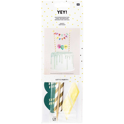 YEY! Let's Party Kuchendekoration Happy Birthday multicolor | Boutique Ballooons