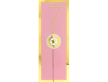 7 gold GIANT Goldstück pink Wondercandle