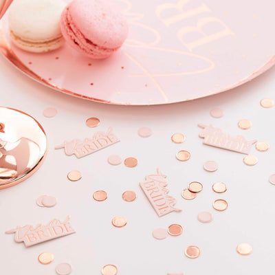 Team Bride Blush and Rose gold Hen Party Confetti | Boutique Ballooons