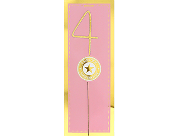 4 gold GIANT Goldstück pink Wondercandle | Boutique Ballooons