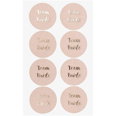 Paper Poetry Sticker Team Bride puder 4 Blatt | Boutique Ballooons