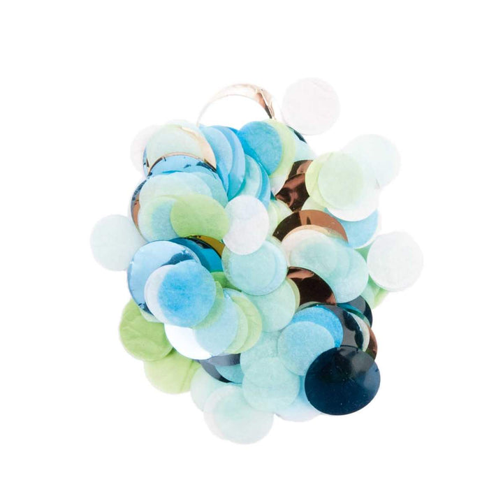Konfetti in Blau und Grün